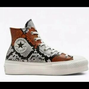 Chuck Taylor Allstar High-Top Snake Skin Sneakers